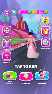 Princess Run 3D android App screenshot 1